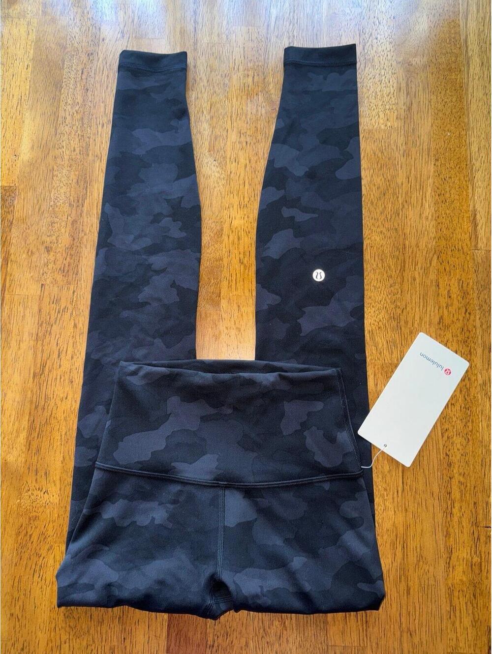 Lululemon Wunder Train High Rise 28” Heritage Camo Black Size 2 NWT
